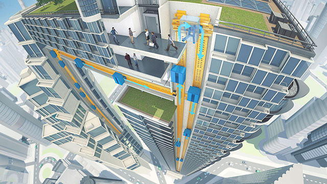 Image - أغرب مصعد     يخرج من المبنى ويتحرّك في كلّ الإتجاهات!