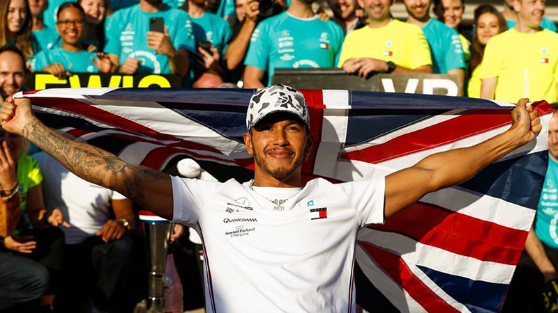 Image - البريطاني لويس هاميلتون يحصد لقباً سادساً في بطولة العالم للفورمولا 1